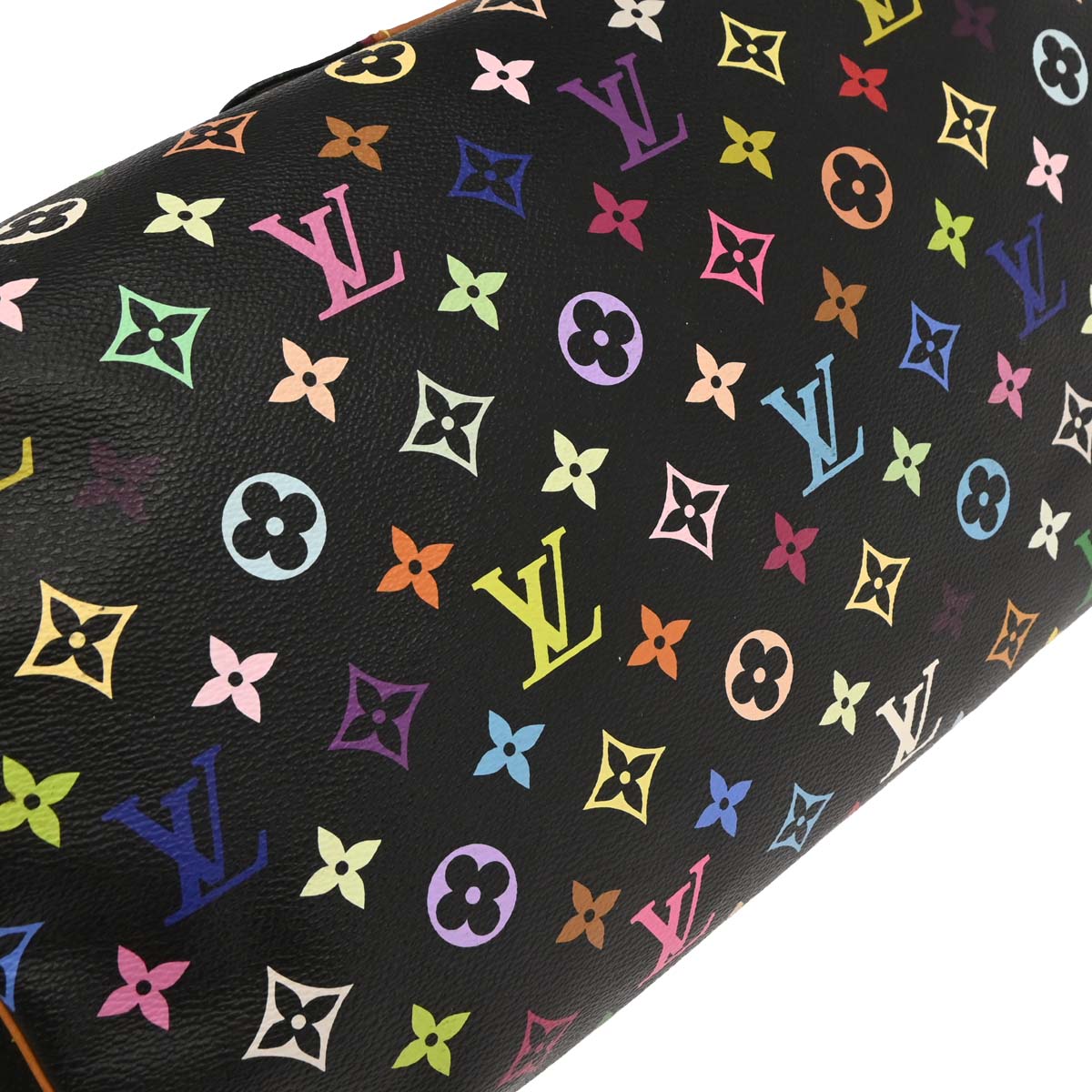 Louis Vuitton Black Monogram Multicolor Speedy 40 Handbag M93217
