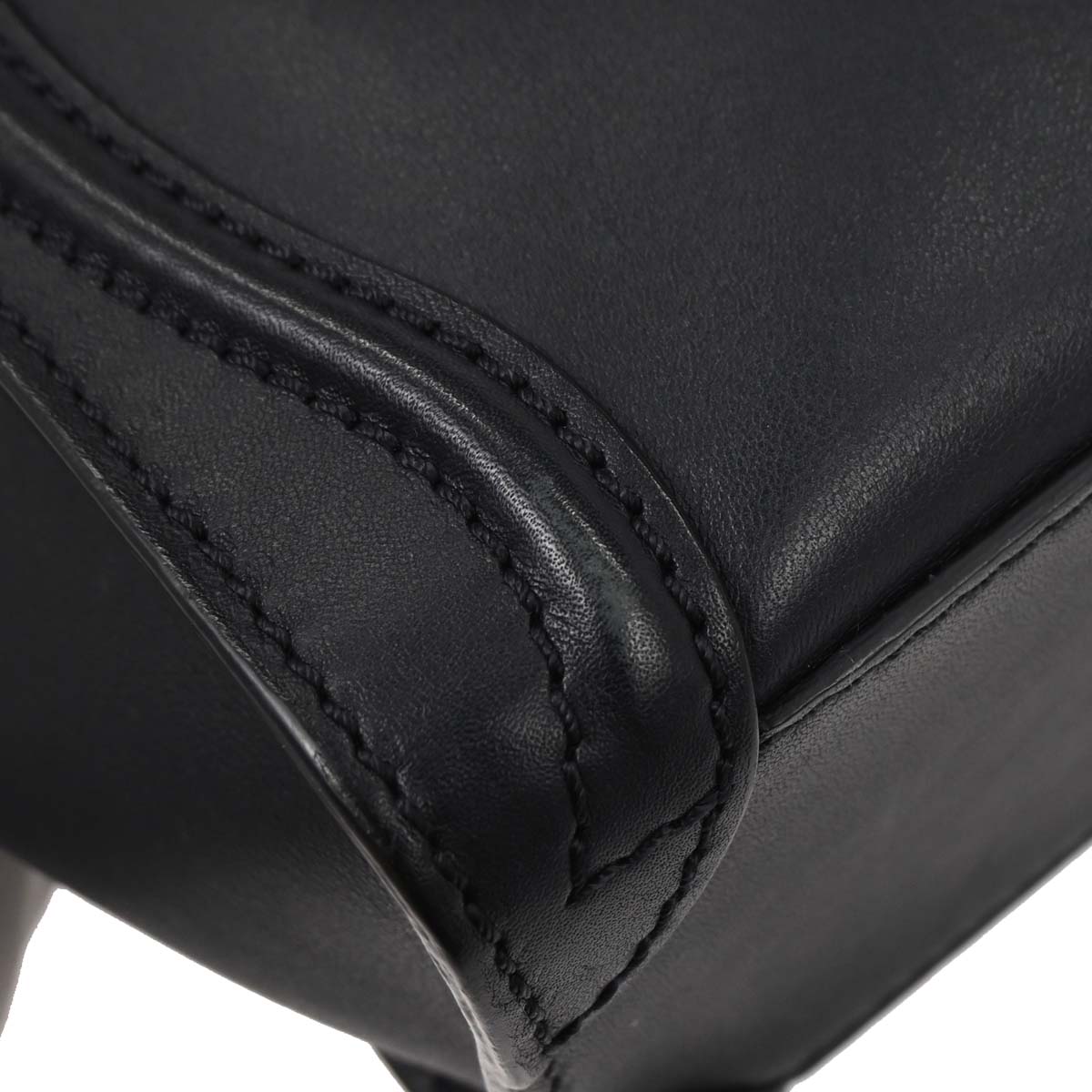 Celine Navy Leather Nano Luggage Tote Bag