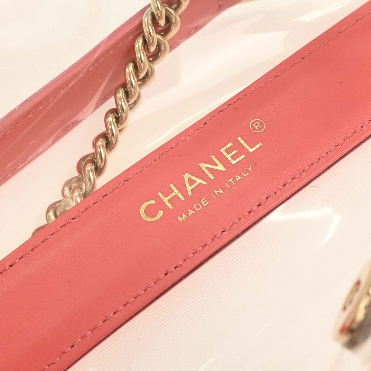 Boy Chanel Clear Pink PVC Patent leather Shoulder Bag