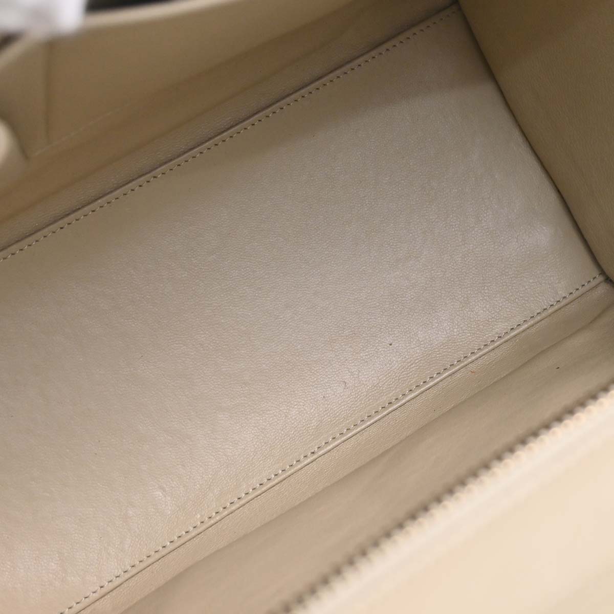 Celine Beige Leather Micro Luggage Tote Bag