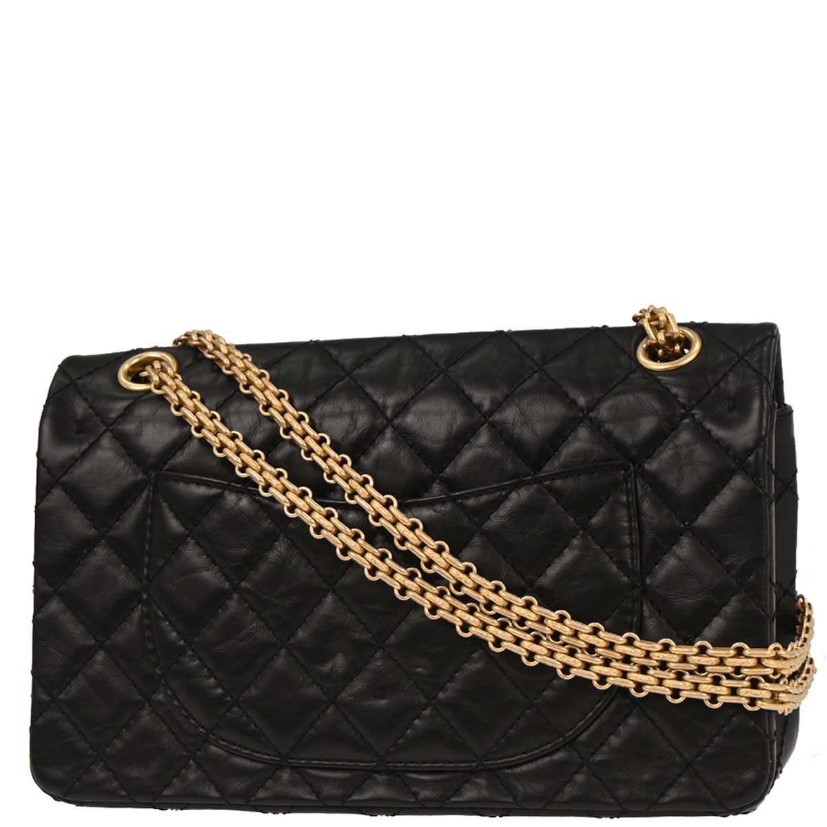Chanel Black Calfskin 2.55 Lucky Charm Small Classic Double Flap Bag