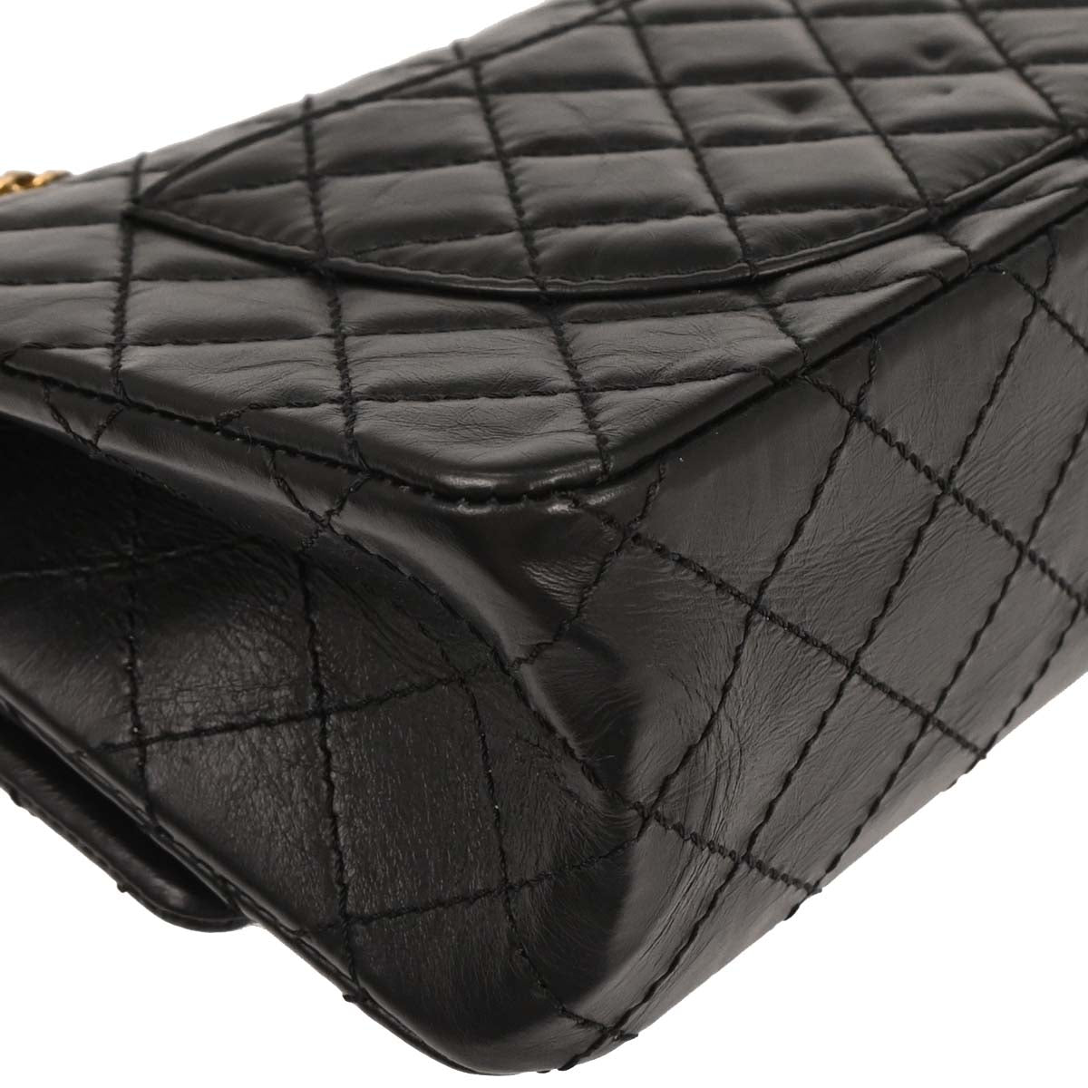 Chanel Black Calfskin 2.55 Lucky Charm Small Classic Double Flap Bag