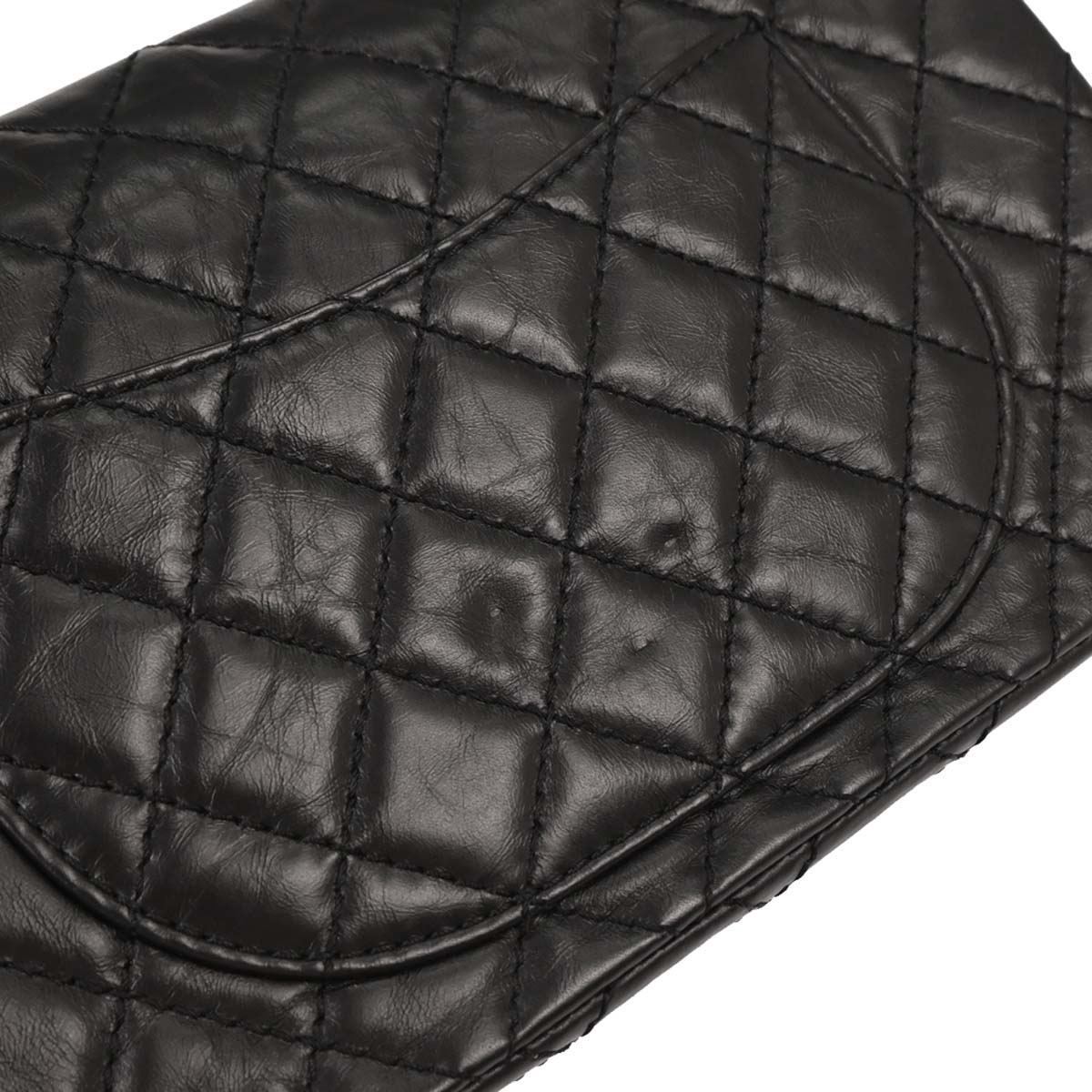 Chanel Black Calfskin 2.55 Lucky Charm Small Classic Double Flap Bag