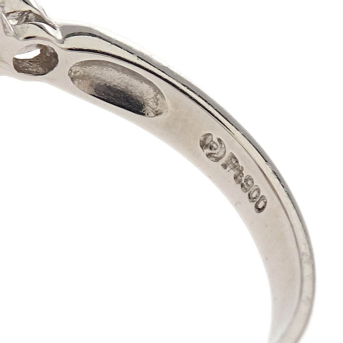 Tasaki Ring Pt900 Pearl Diamond Silver #52