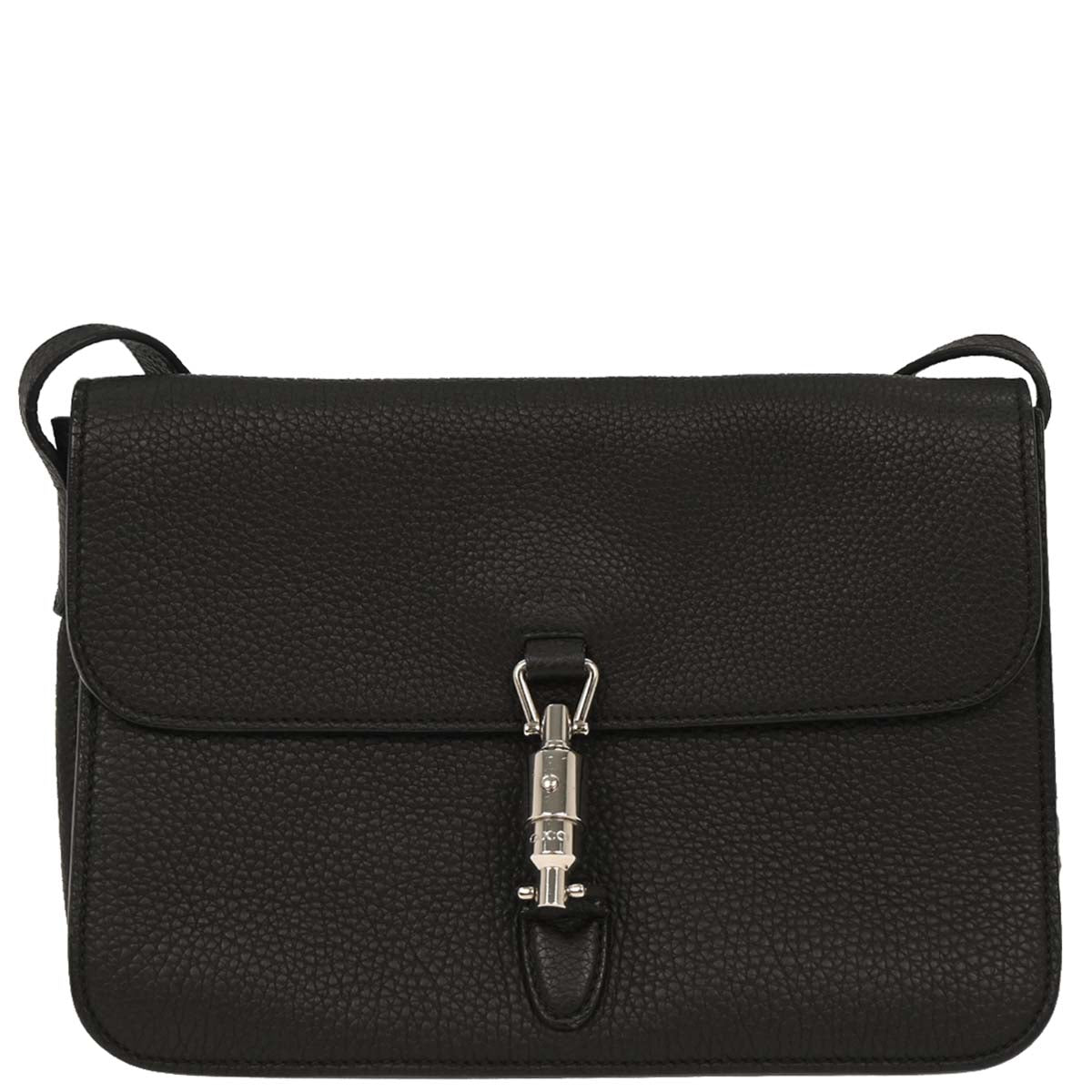 Gucci Black Leather Jackie Flap Shoulder Bag