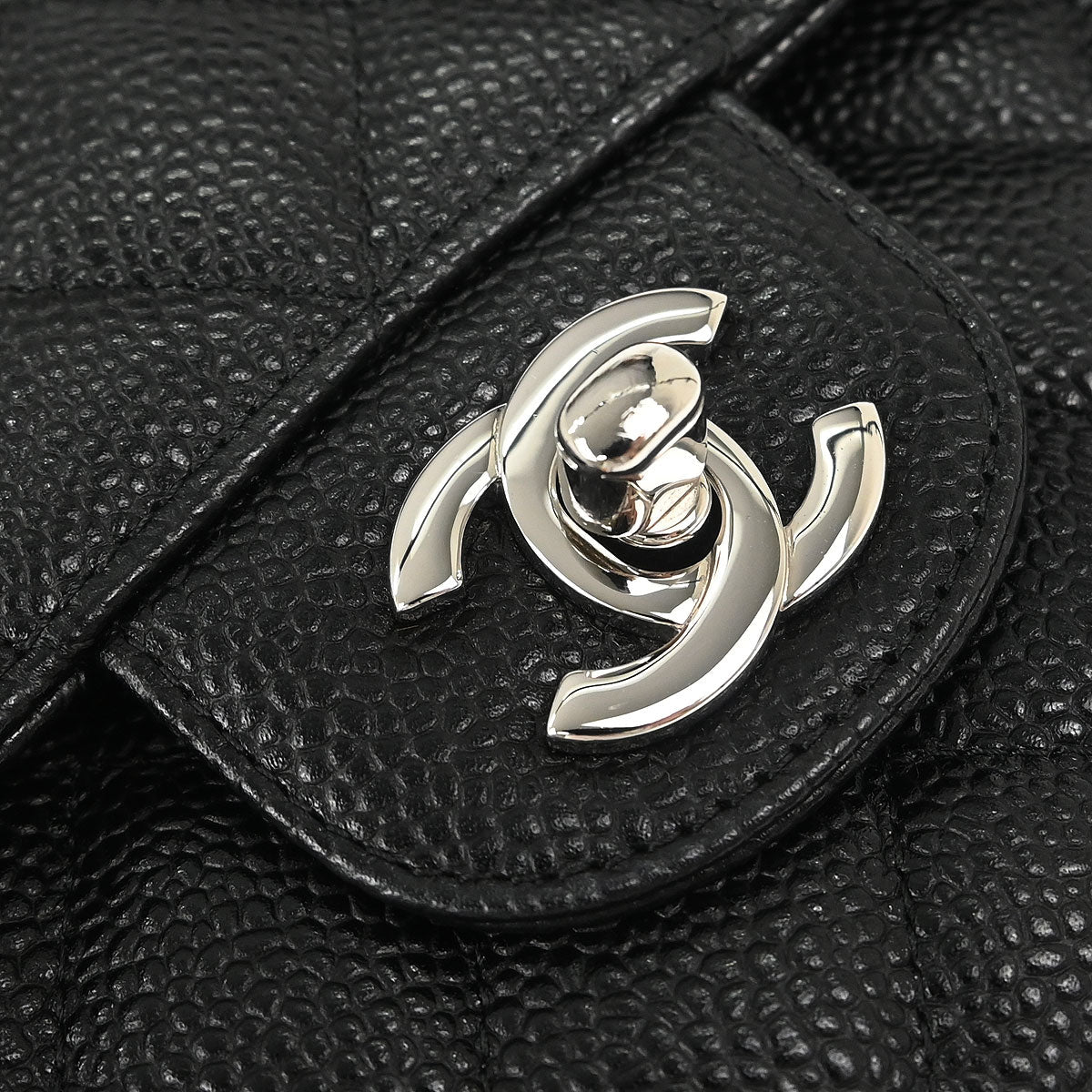 Chanel Black Caviar Medium Classic Double Flap Shoulder Bag