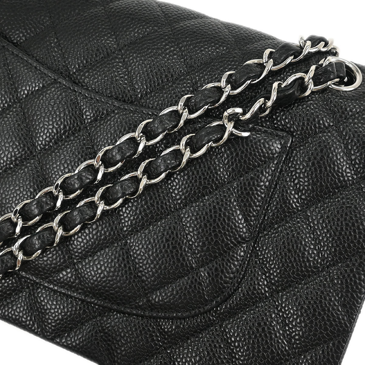 Chanel Black Caviar Medium Classic Double Flap Shoulder Bag