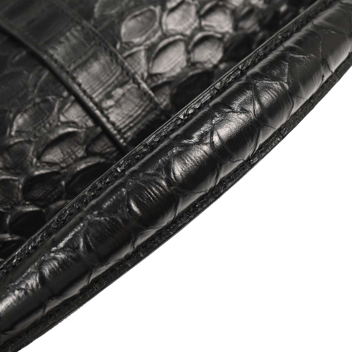 Saint Laurent * Black Python College 2way Shoulder Handbag