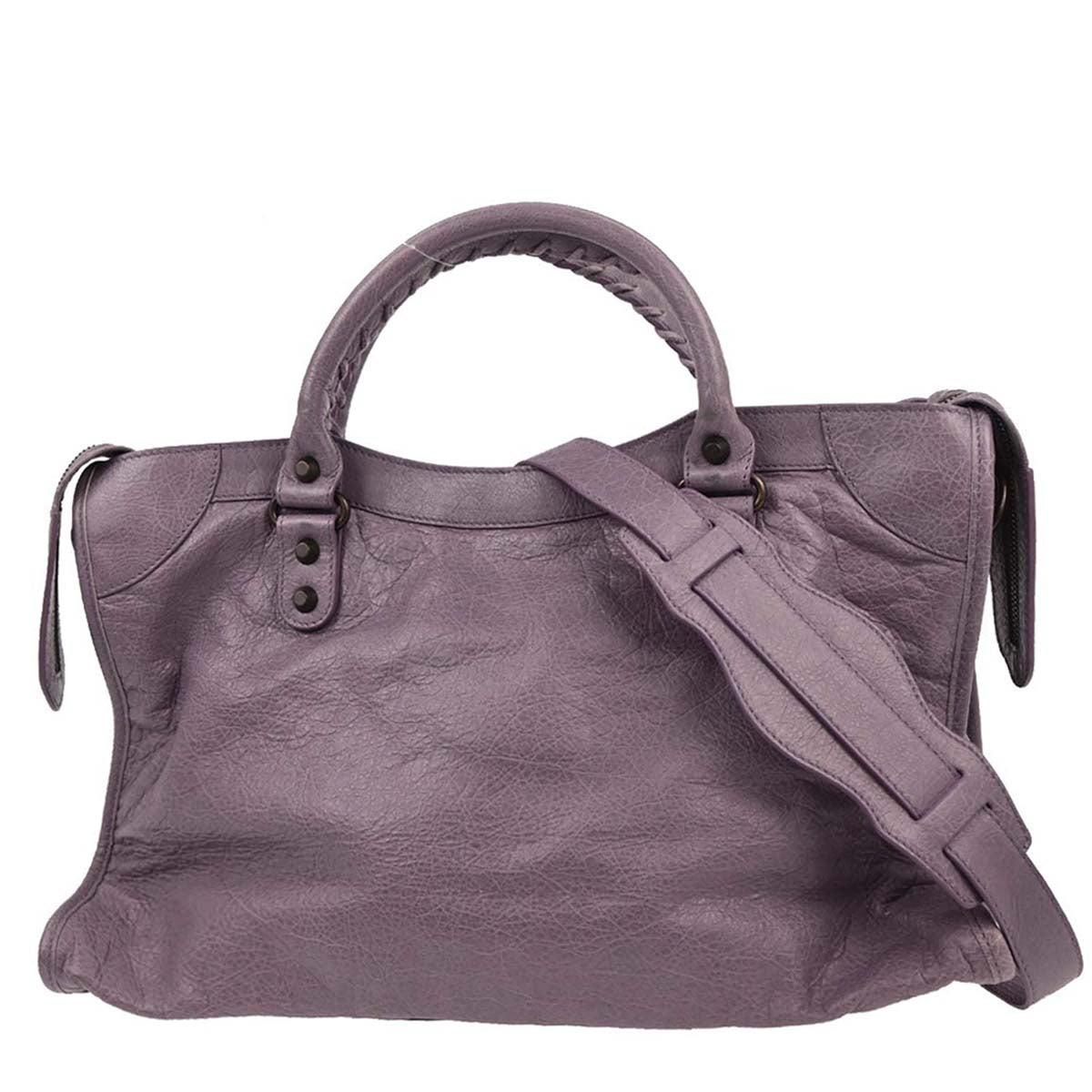 Balenciaga Purple The City Handbag