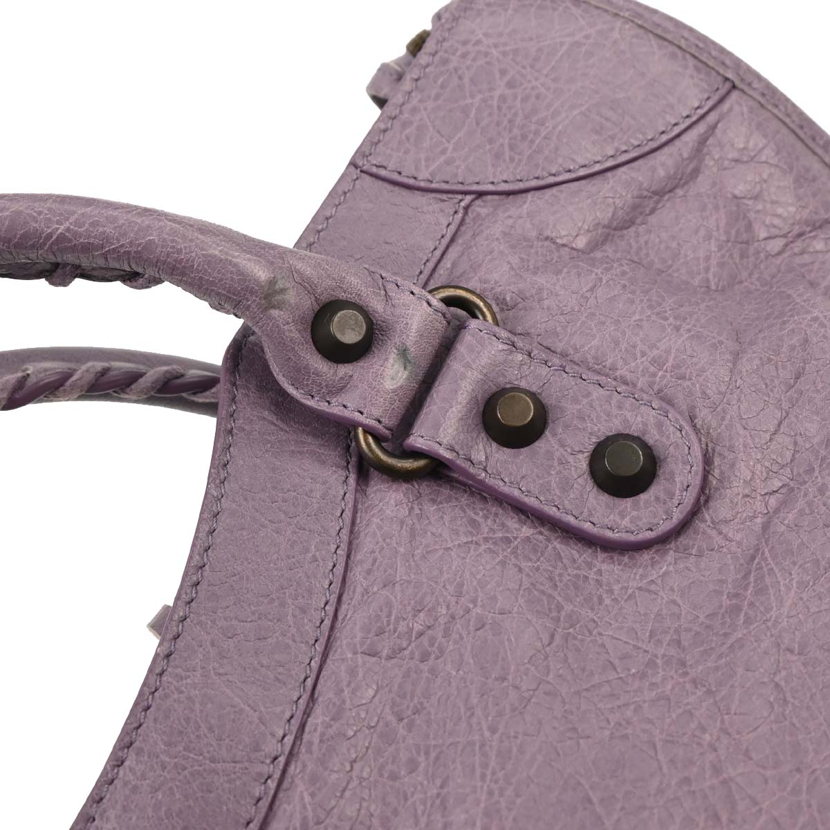 Balenciaga Purple The City Handbag
