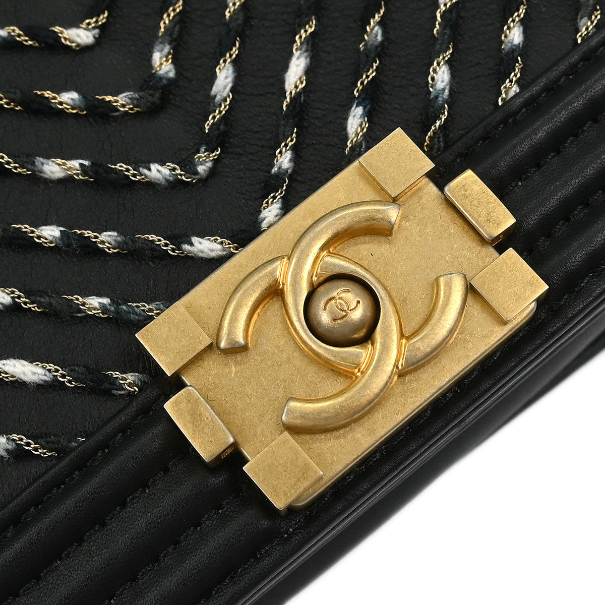 Boy Chanel Black Calfskin Chain Belt Bag
