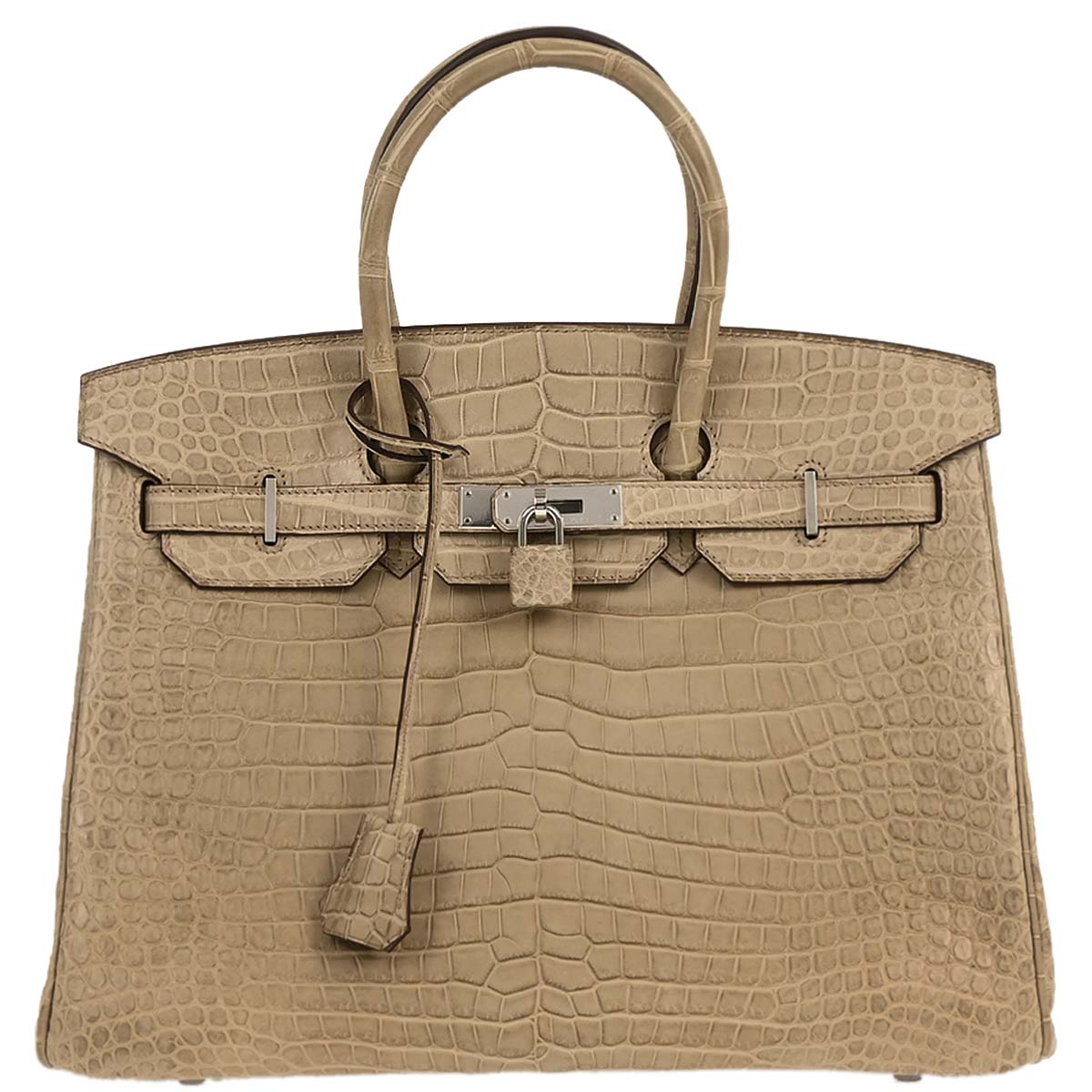 Hermes * Poussiere Mattporosus Birkin 35 Handbag