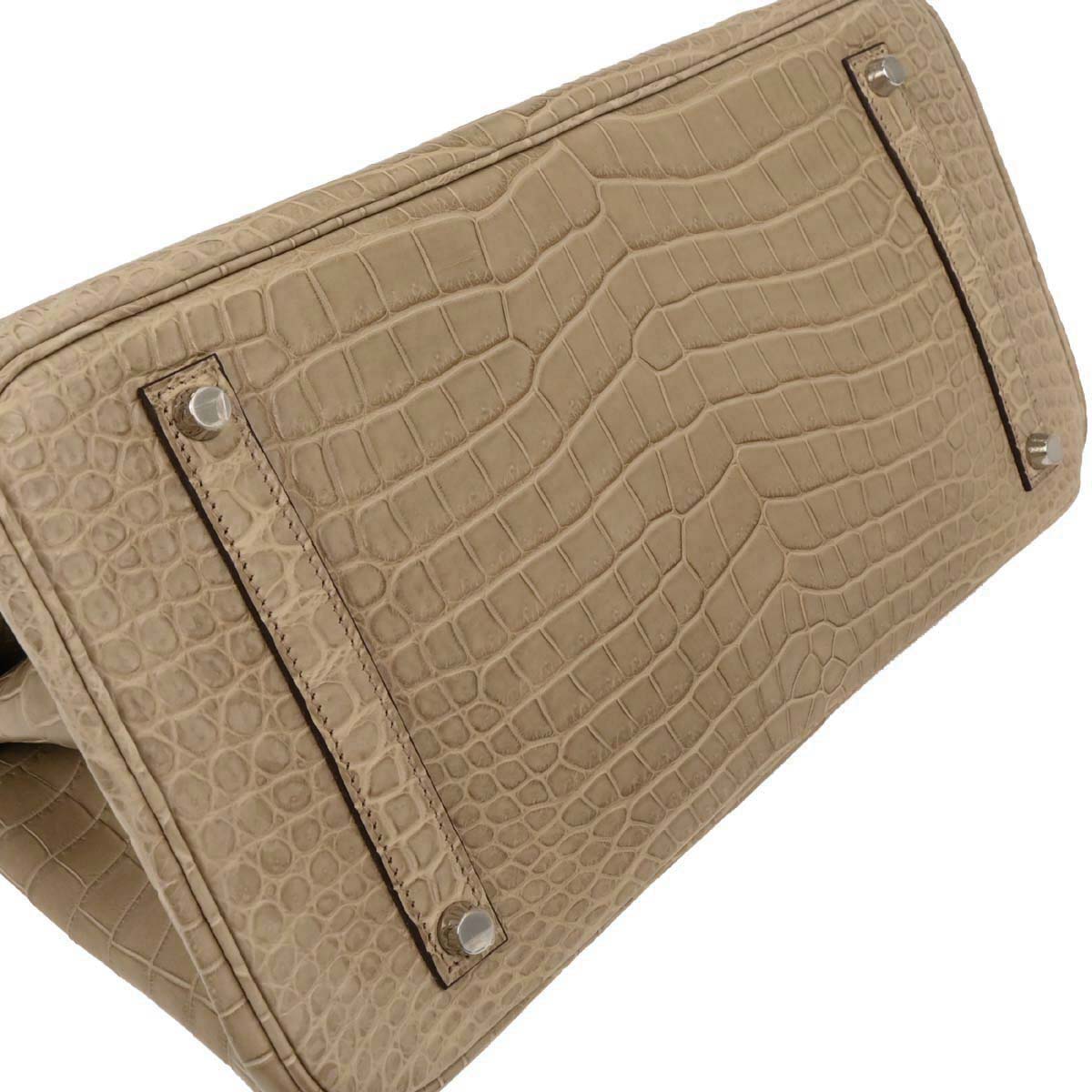 Hermes * Poussiere Mattporosus Birkin 35 Handbag