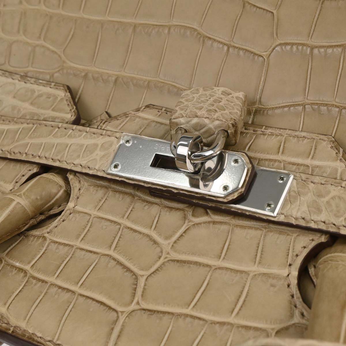 Hermes * Poussiere Mattporosus Birkin 35 Handbag