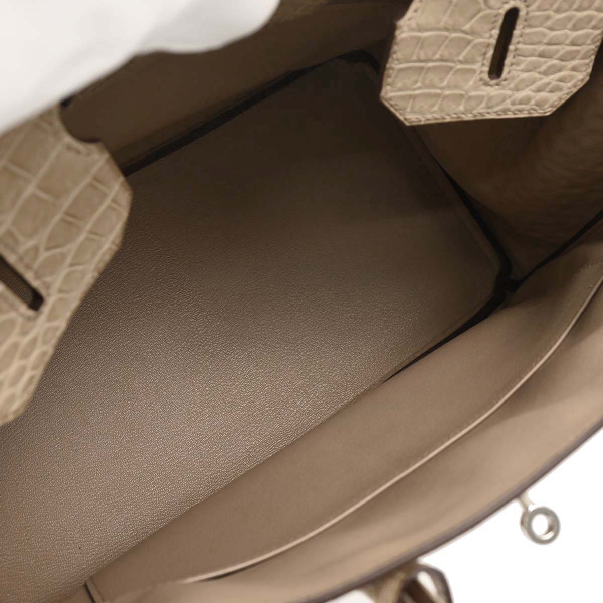 Hermes * Poussiere Mattporosus Birkin 35 Handbag