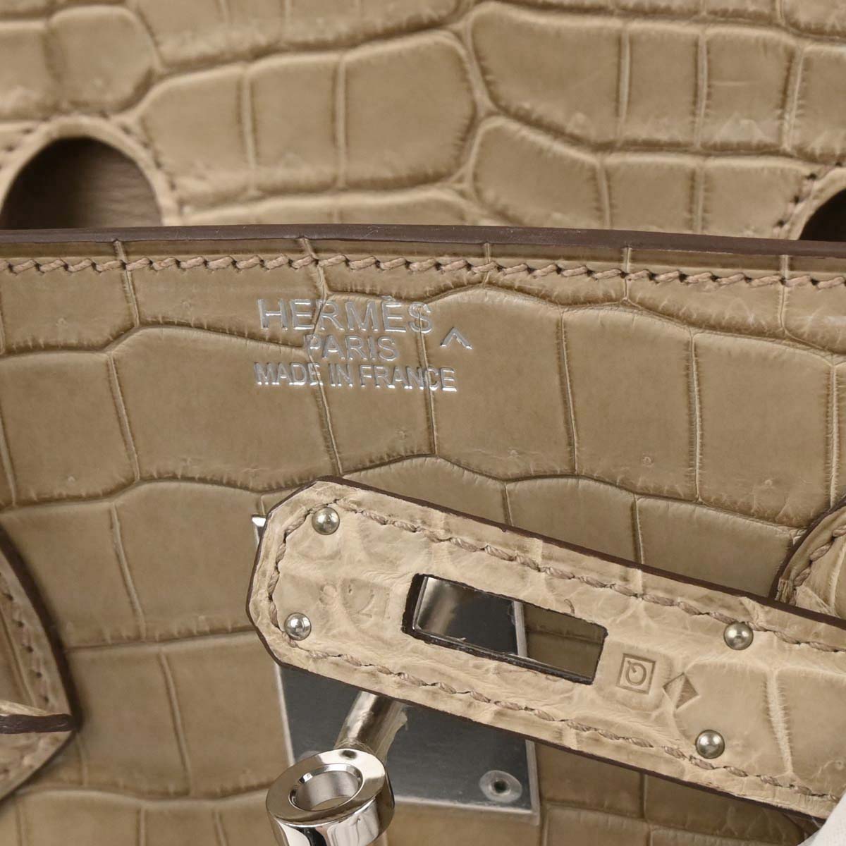 Hermes * Poussiere Mattporosus Birkin 35 Handbag