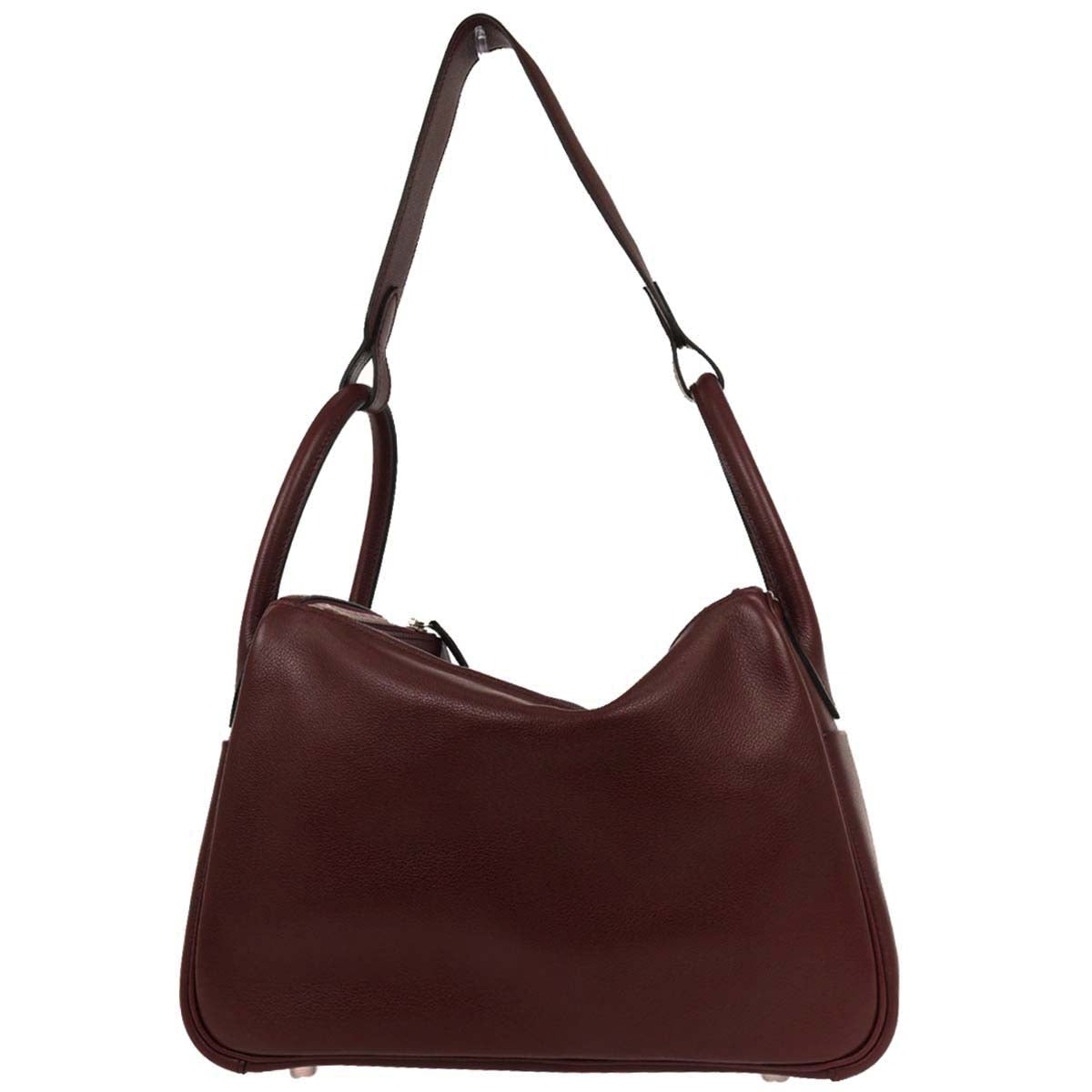 Hermes Bordeaux Evercolor Lindy 30 Shoulder Bag