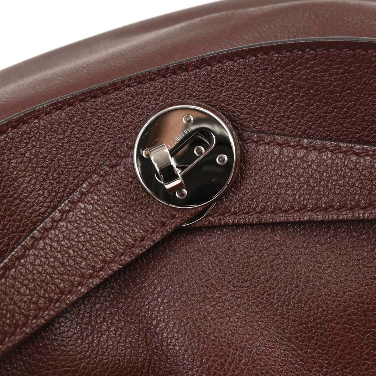 Hermes Bordeaux Evercolor Lindy 30 Shoulder Bag