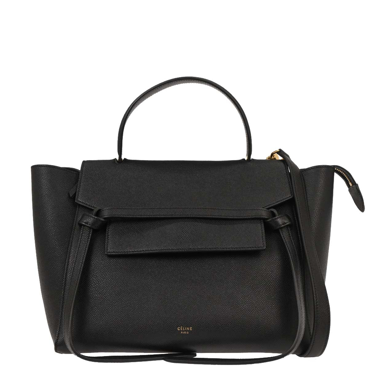 Celine Black Belt Bag 2way Shoulder Handbag