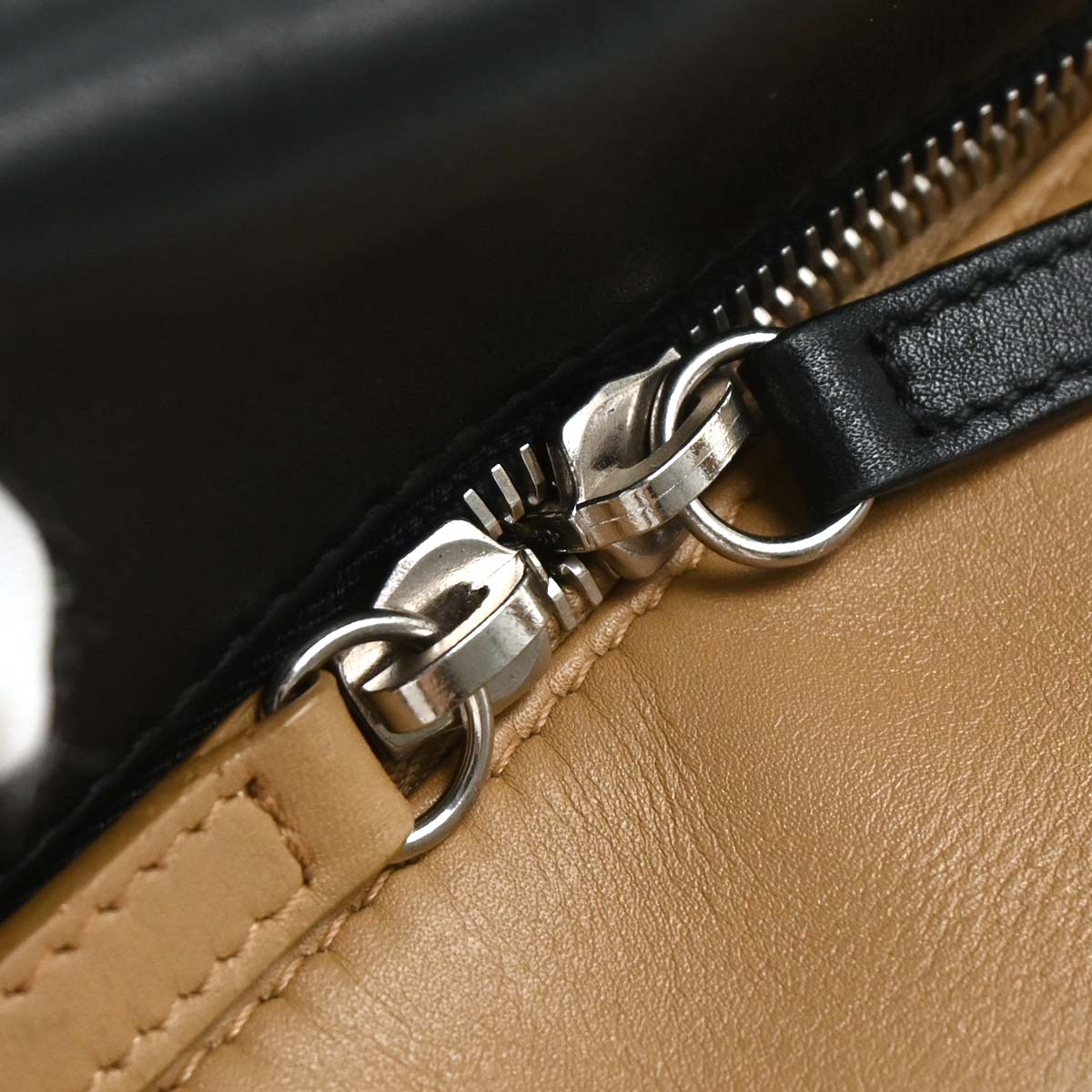 Chanel 2016-2017 Black Beige Calfskin Featherweight Bowling Bag