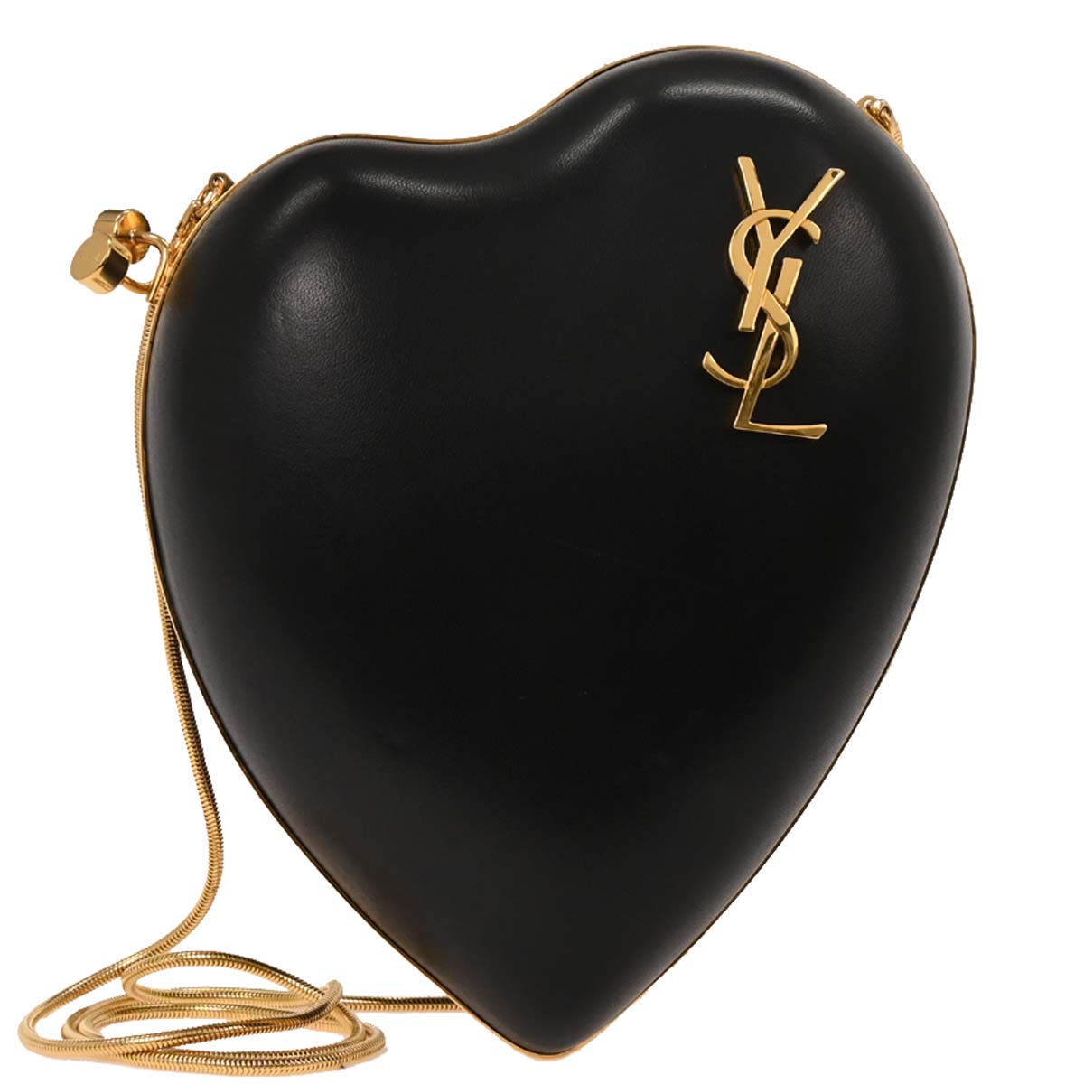 Saint Laurent Black Love Box Clutch Shoulder Bag