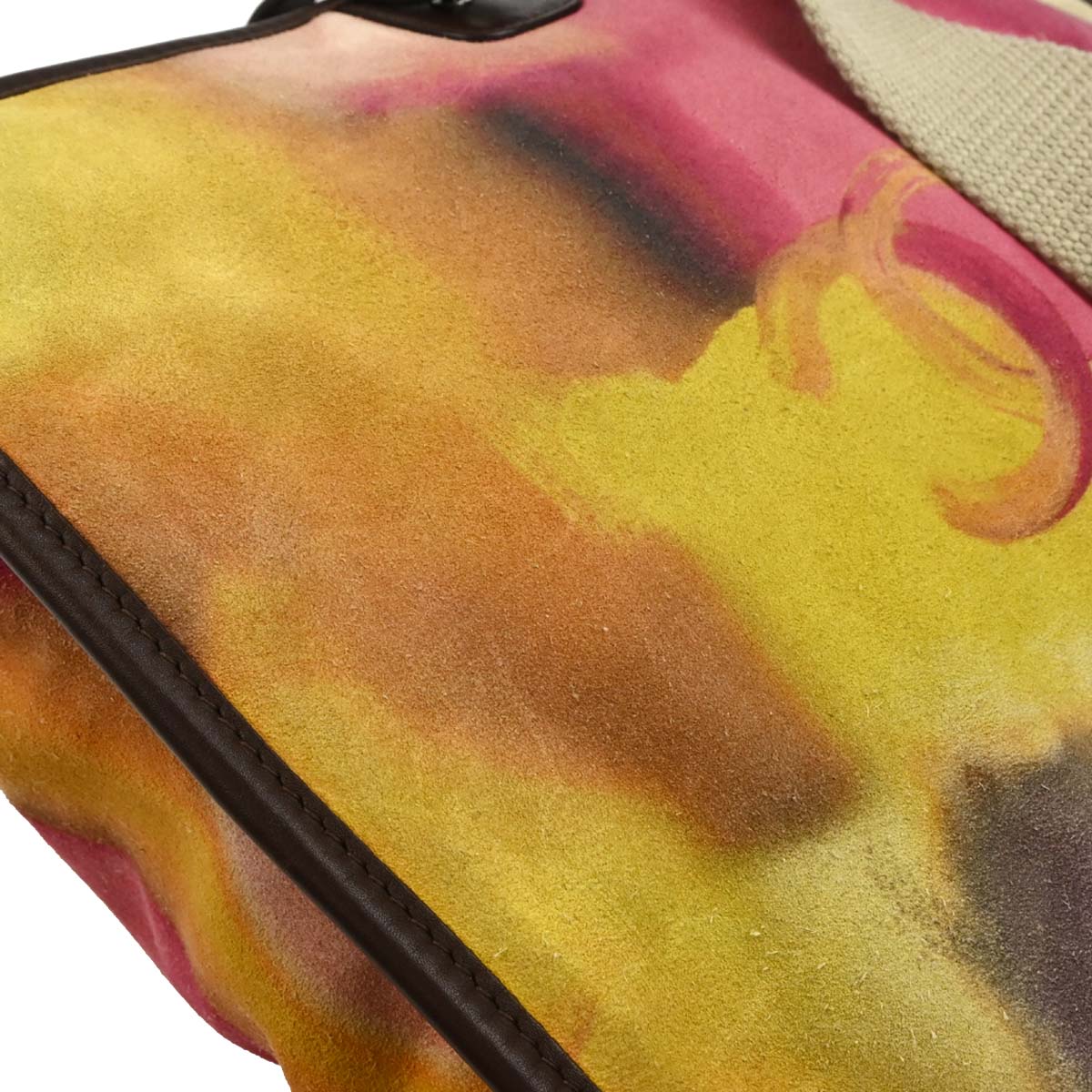 Chanel Yellow Suede Flap Shoulder Bag