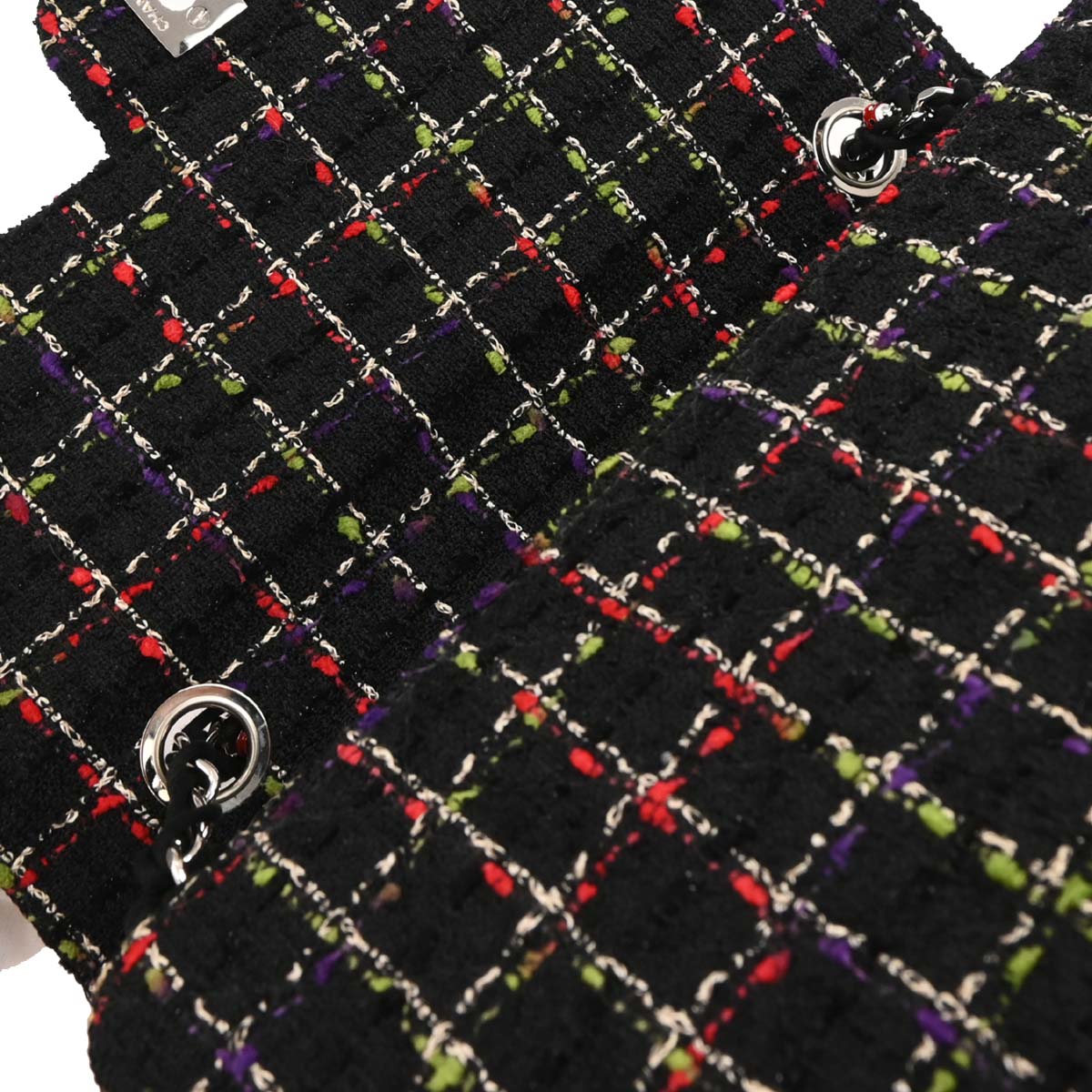 Chanel Black Tweed Ladybug Shoulder Bag