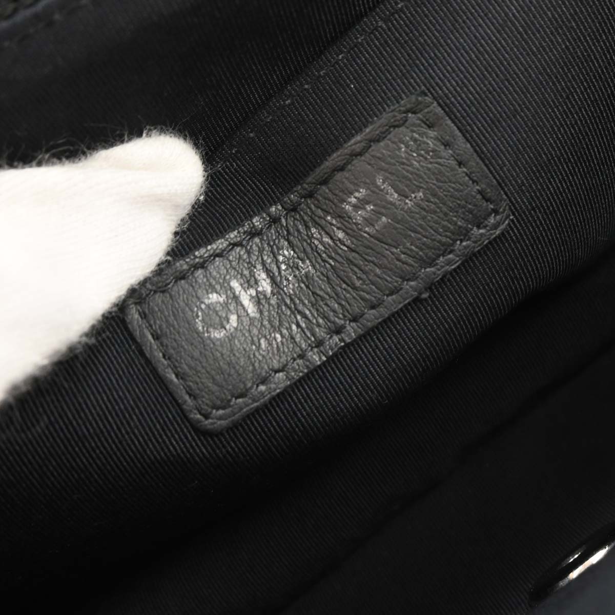 Chanel Black Tweed Ladybug Shoulder Bag