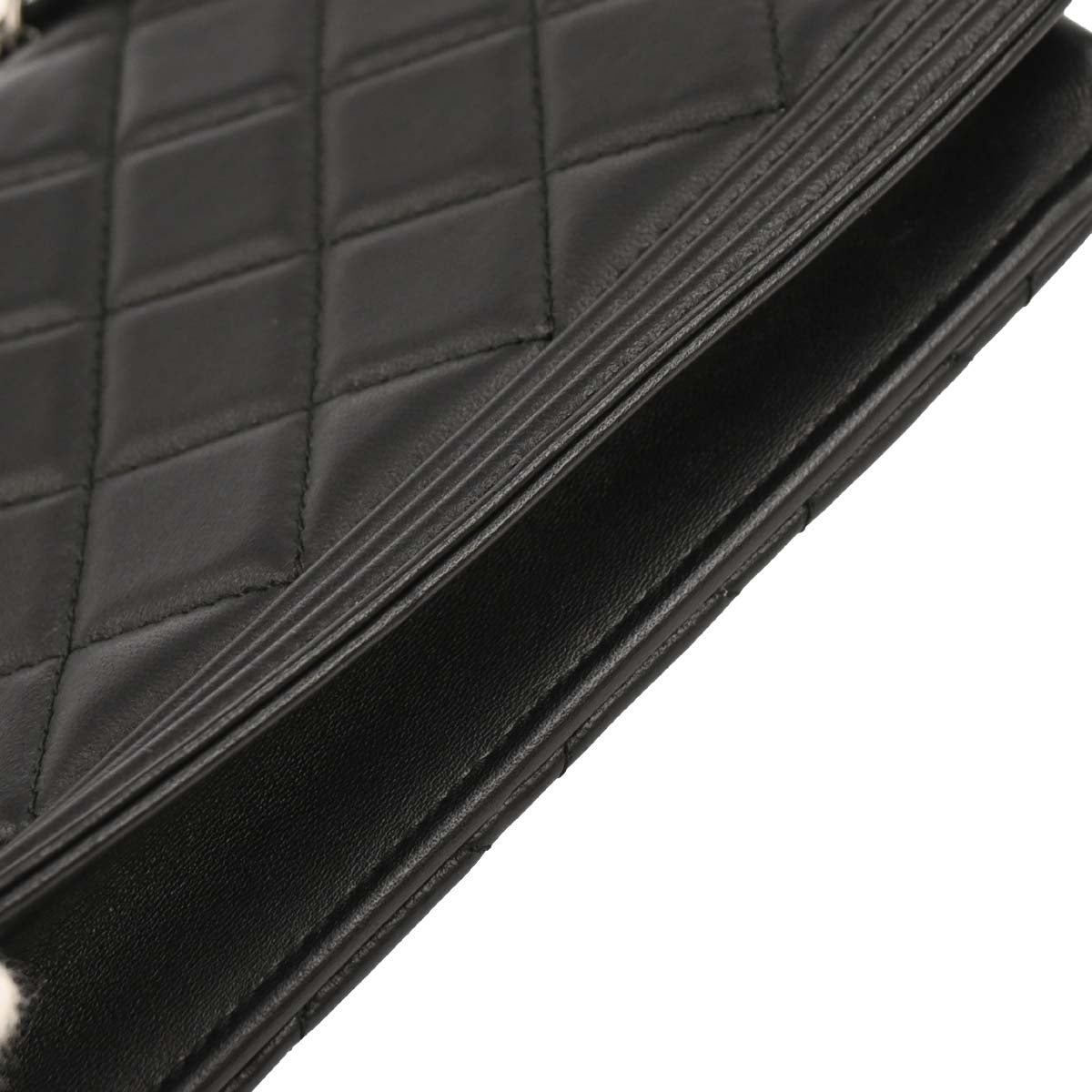 Boy Chanel Black Lambskin Small WOC Wallet On Chain