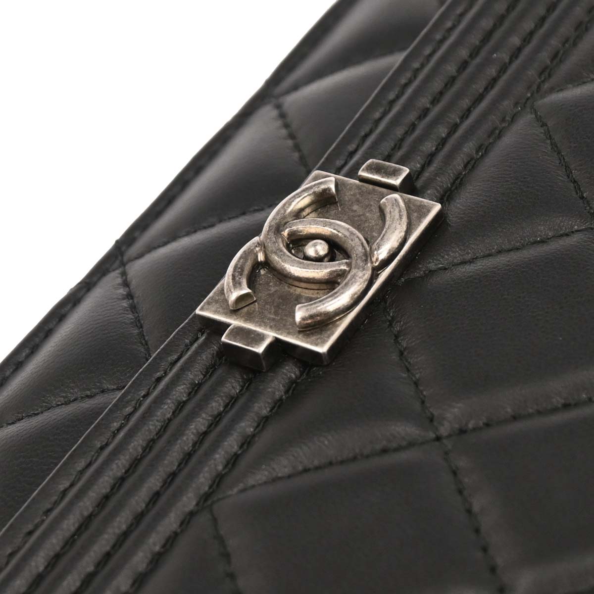 Boy Chanel Black Lambskin Small WOC Wallet On Chain