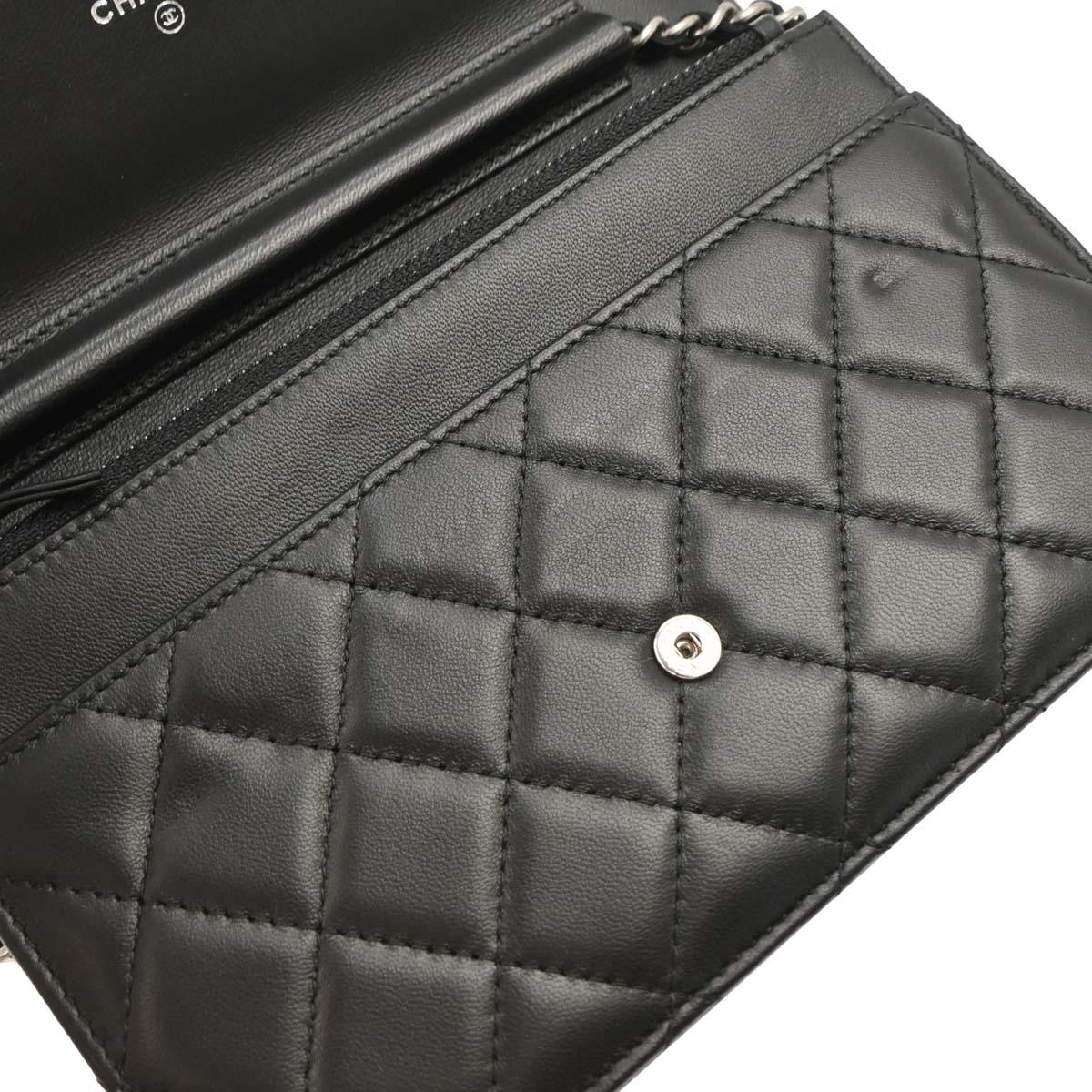 Boy Chanel Black Lambskin Small WOC Wallet On Chain