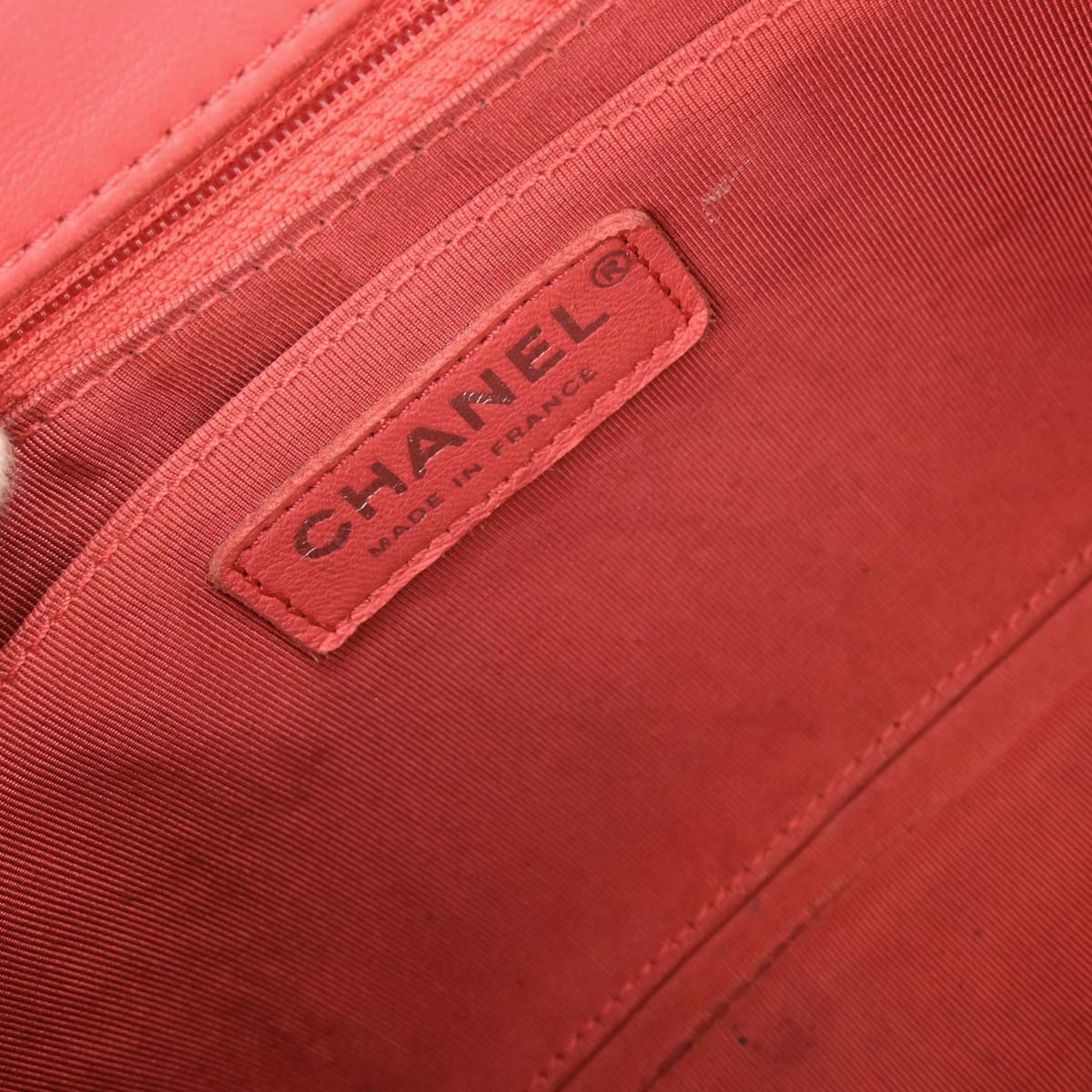 Chanel Pink Tweed Single Flap Patchwork Shoulder Bag