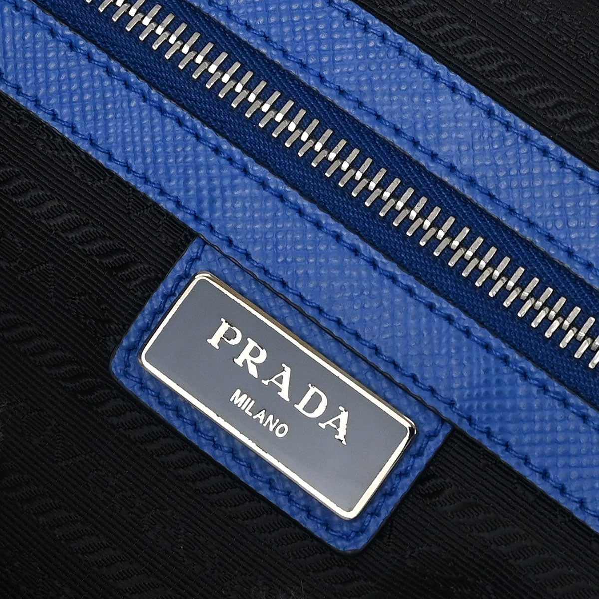 Prada Blue Leather Travel Duffle 2way Shoulder Handbag