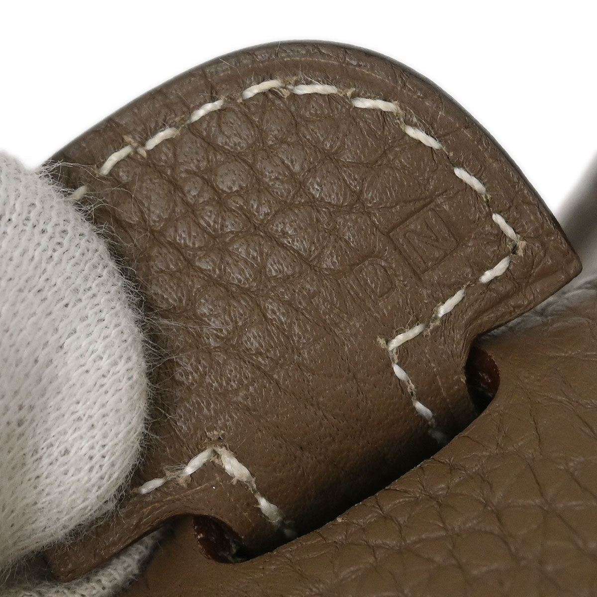 Hermes Etoupe Taurillon Clemence Evelyne 3 29 PM Shoulder Bag