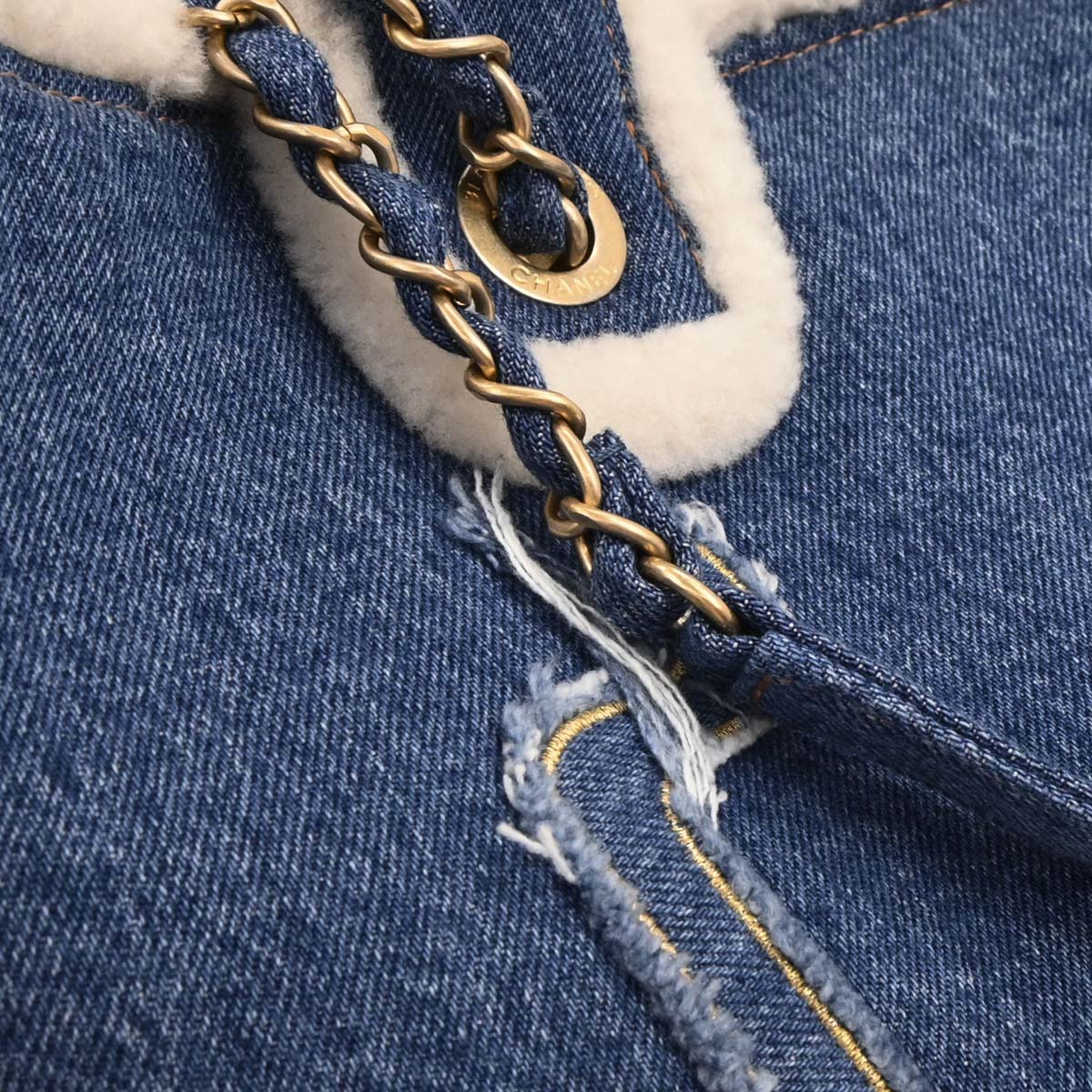 Chanel Blue Denim Medium Deauville 2way Shoulder Tote Bag