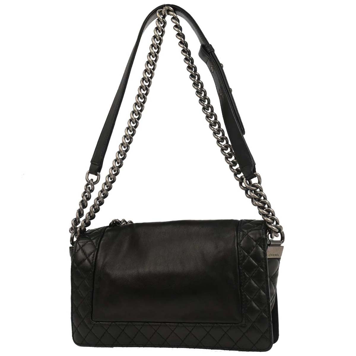 Boy Reverso Chanel Black Lambskin Medium Shoulder Bag