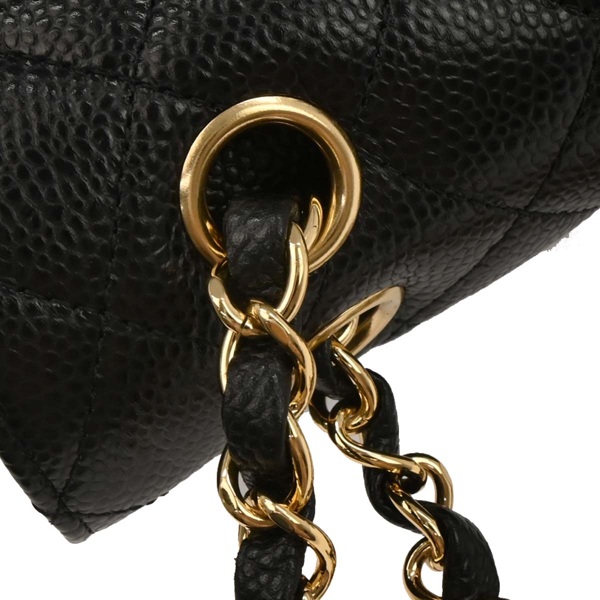 Chanel 2017 Black Caviar Medium Classic Double Flap Shoulder Bag
