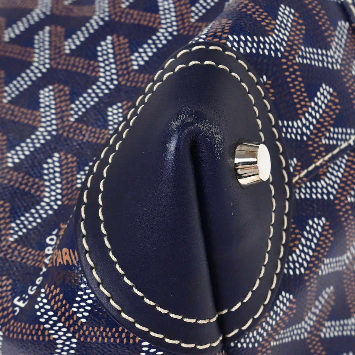 Goyard Navy Bowling 30 Handbag