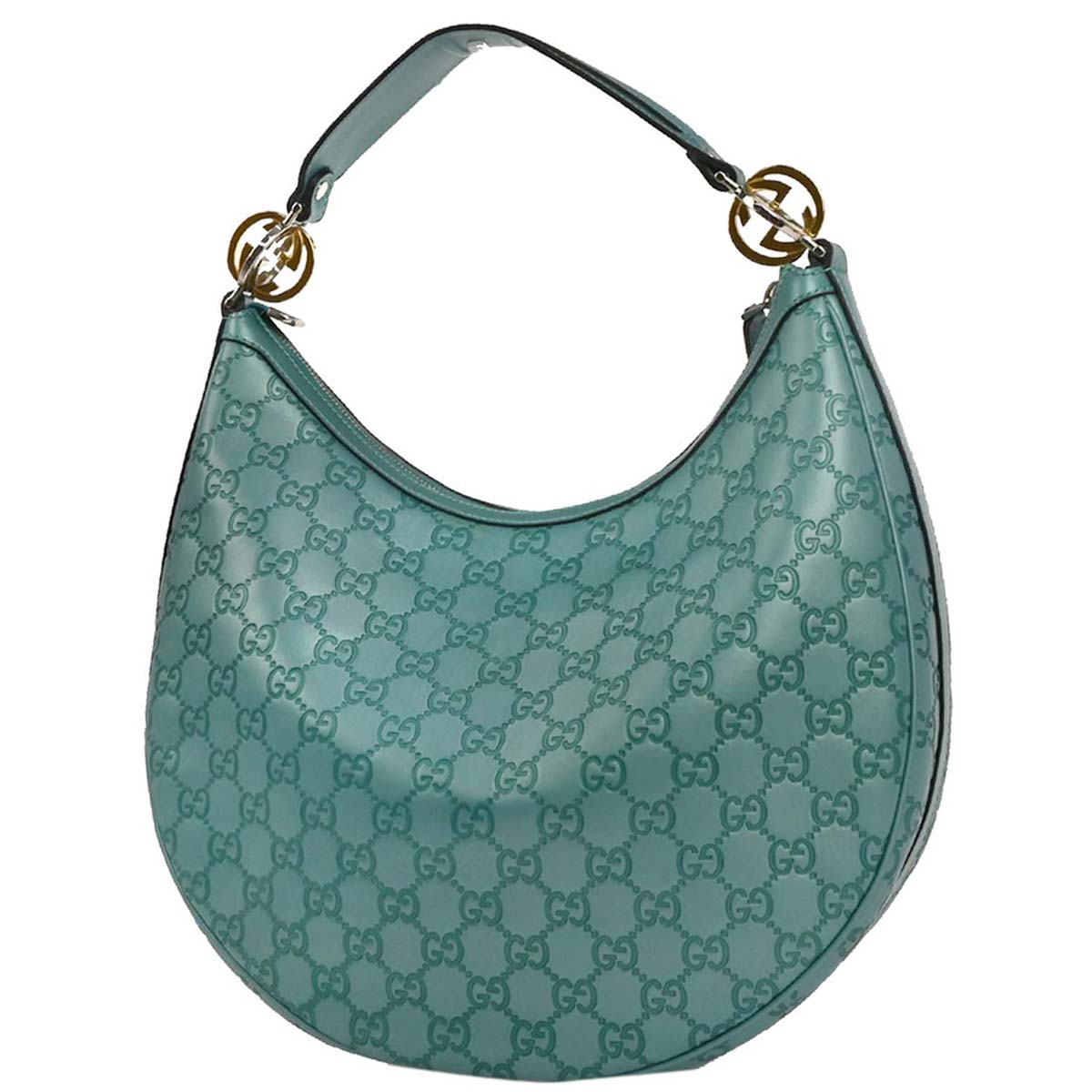 Gucci Light Blue Guccissima GG Hobo Handbag