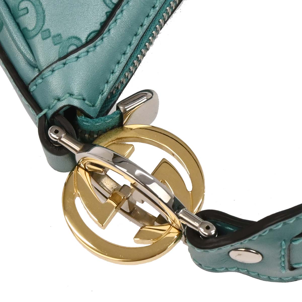 Gucci Light Blue Guccissima GG Hobo Handbag