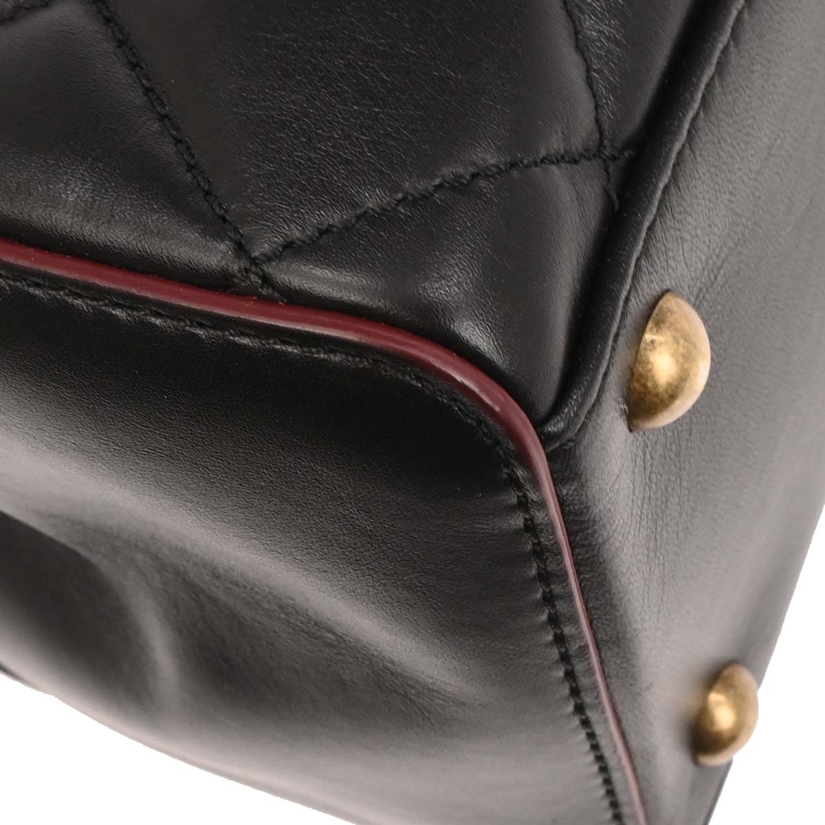 Chanel 2012-2013 Black Lambskin Tote Chain Handbag
