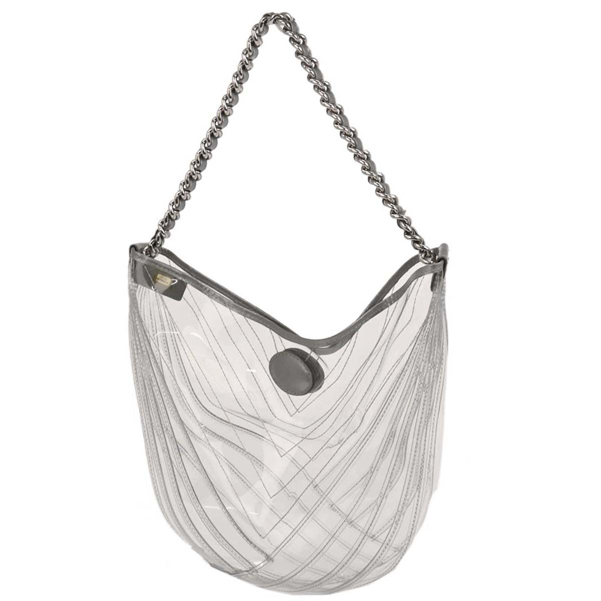 Chanel 2018 Clear PVC Chevron Tote Handbag