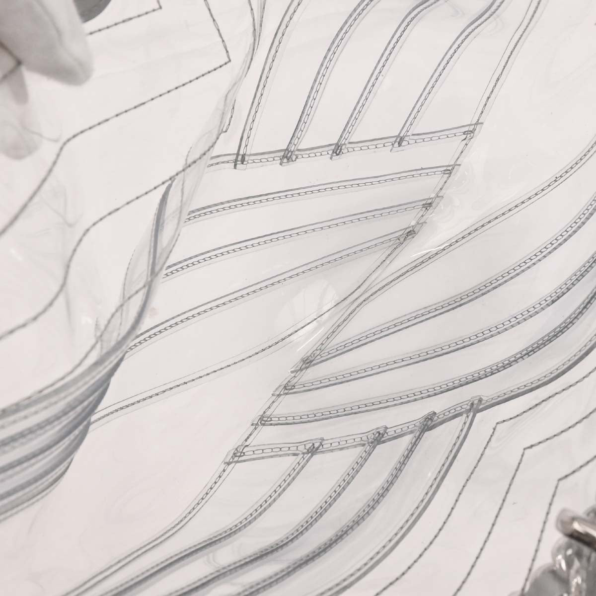 Chanel 2018 Clear PVC Chevron Tote Handbag