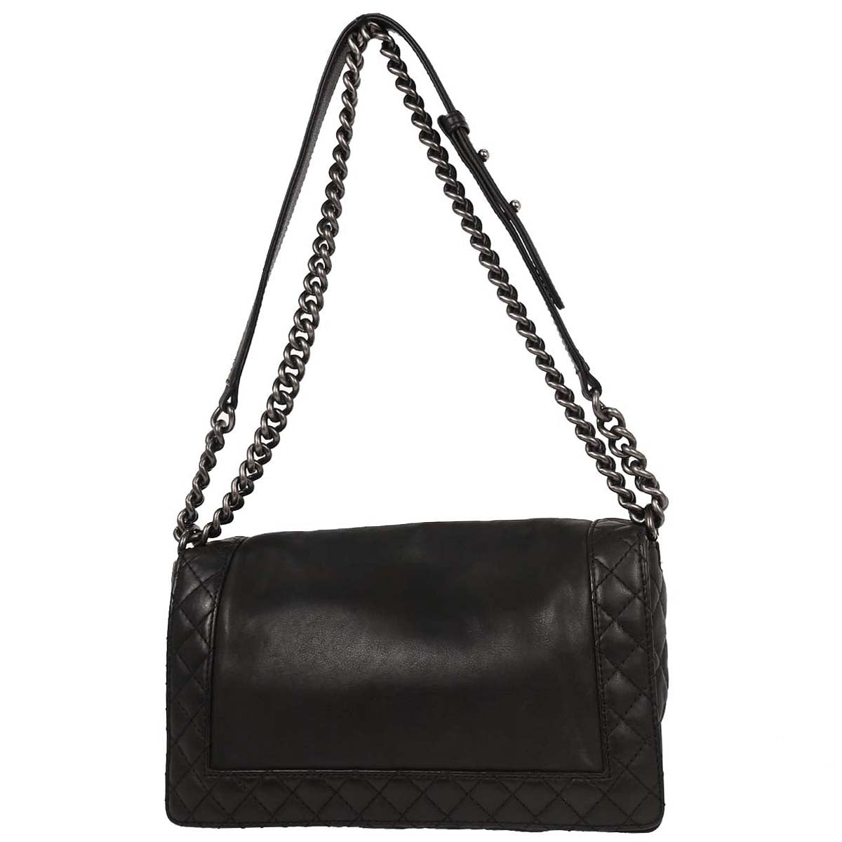 Boy Chanel 2013-2014 Black Calfskin New Medium Shoulder Bag
