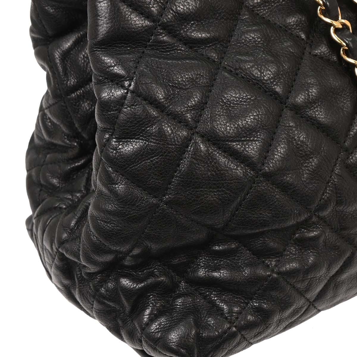 Chanel Black Caviar Tote Chain Me Handbag
