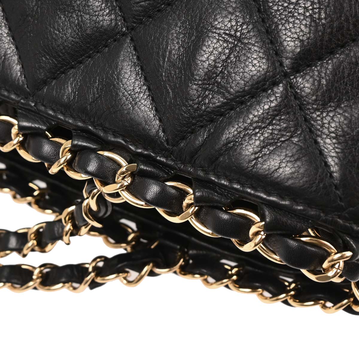 Chanel Black Caviar Tote Chain Me Handbag