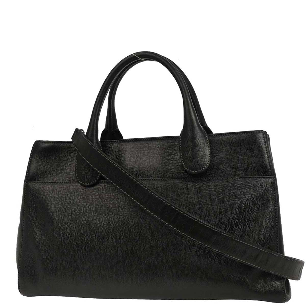 Chanel 2016-2017 Black Caviar Executive Cerf Tote Handbag