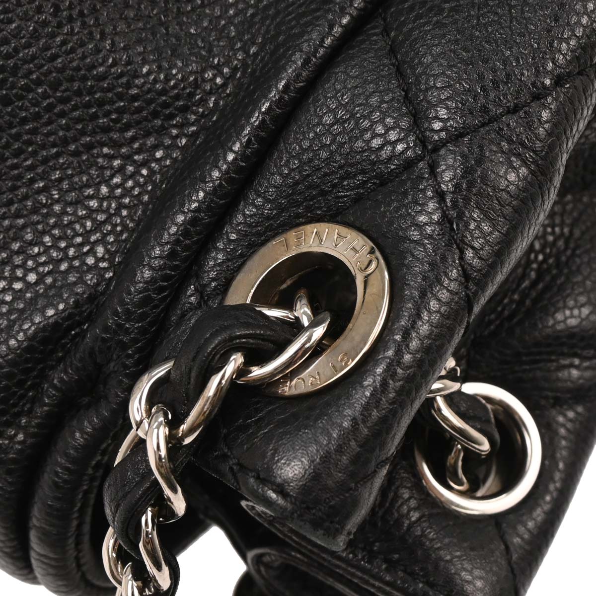 Chanel 2010-2011 Black Caviar Shoulder Bag