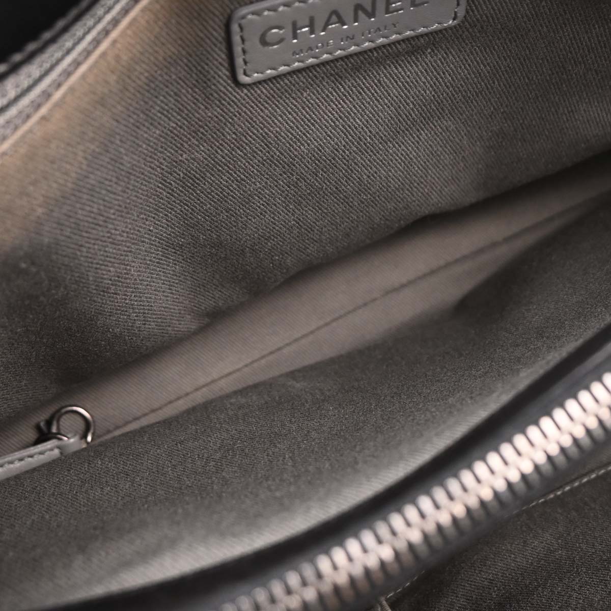 Chanel Black Lambskin Antik Boy Flap Handbag