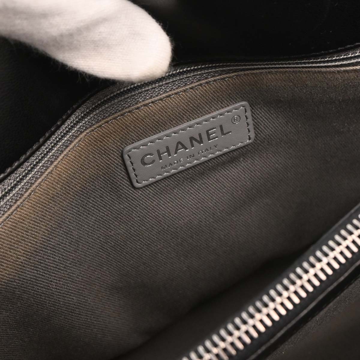 Chanel Black Lambskin Antik Boy Flap Handbag